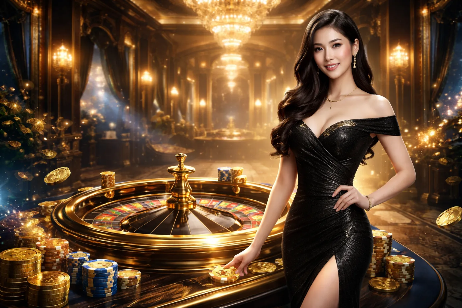 Sân vận động bóng đá hiện đại với ánh đèn rực rỡ, biểu tượng của m88 trực tuyến